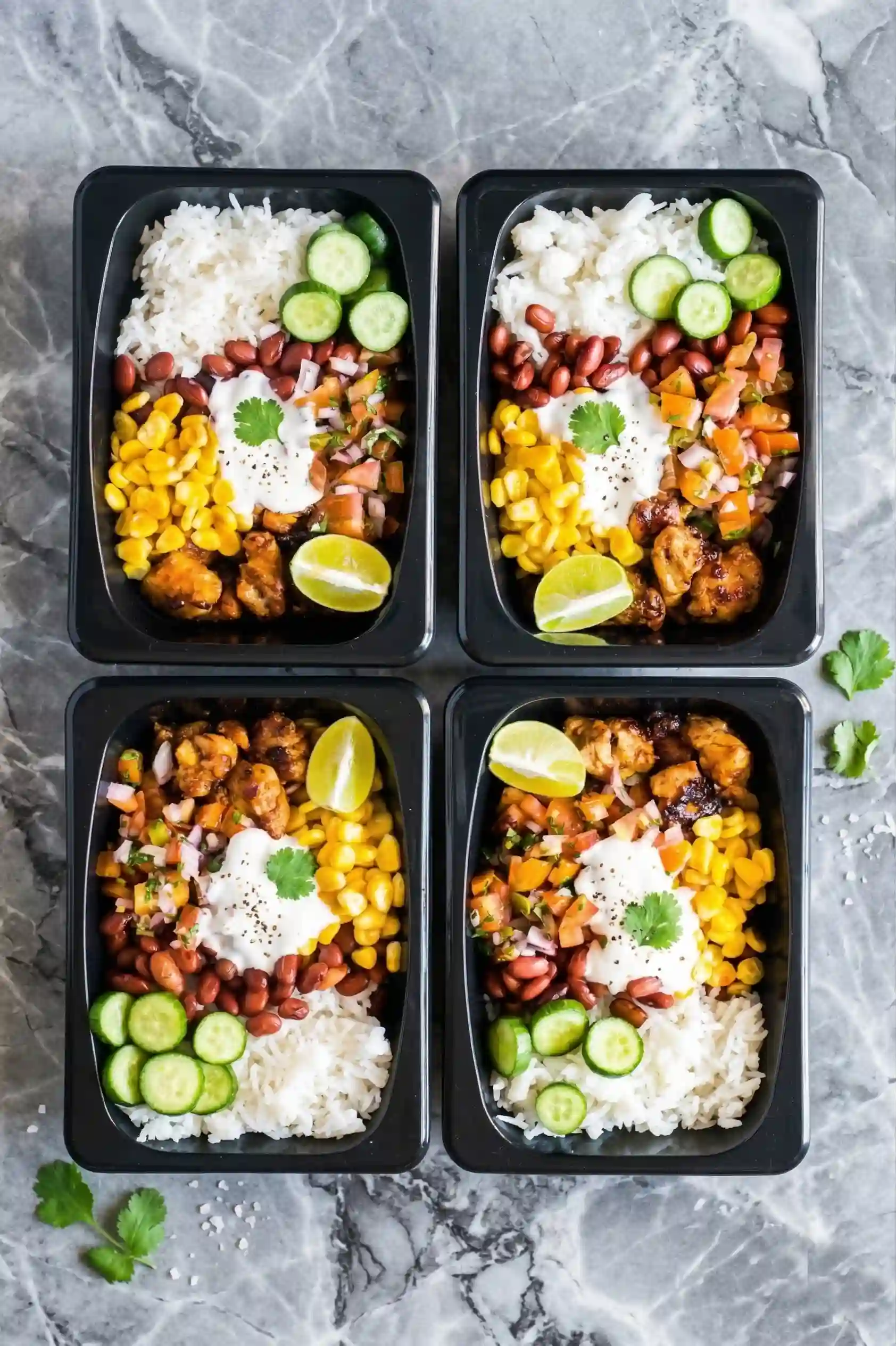 Chicken Burrito Bowl Meal Prep Step Chicken Burrito Bowl Meal Prep Final Result